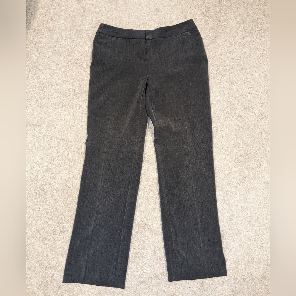 Jones New York Signature Stretch Charcoal Dress Pants Size Petite 4
